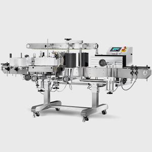 PACK LEADER PL-622 automatic machine applying labels to the front and back of products