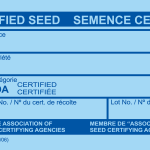 Sample label Certified Seed Tag