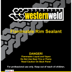 Sample label western weld rim sealant