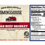 Sample label NBSH Texas Brisket