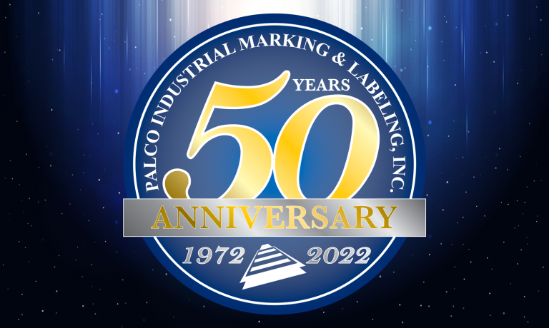 PALCO 50th anniversary labeling, marking and coding services