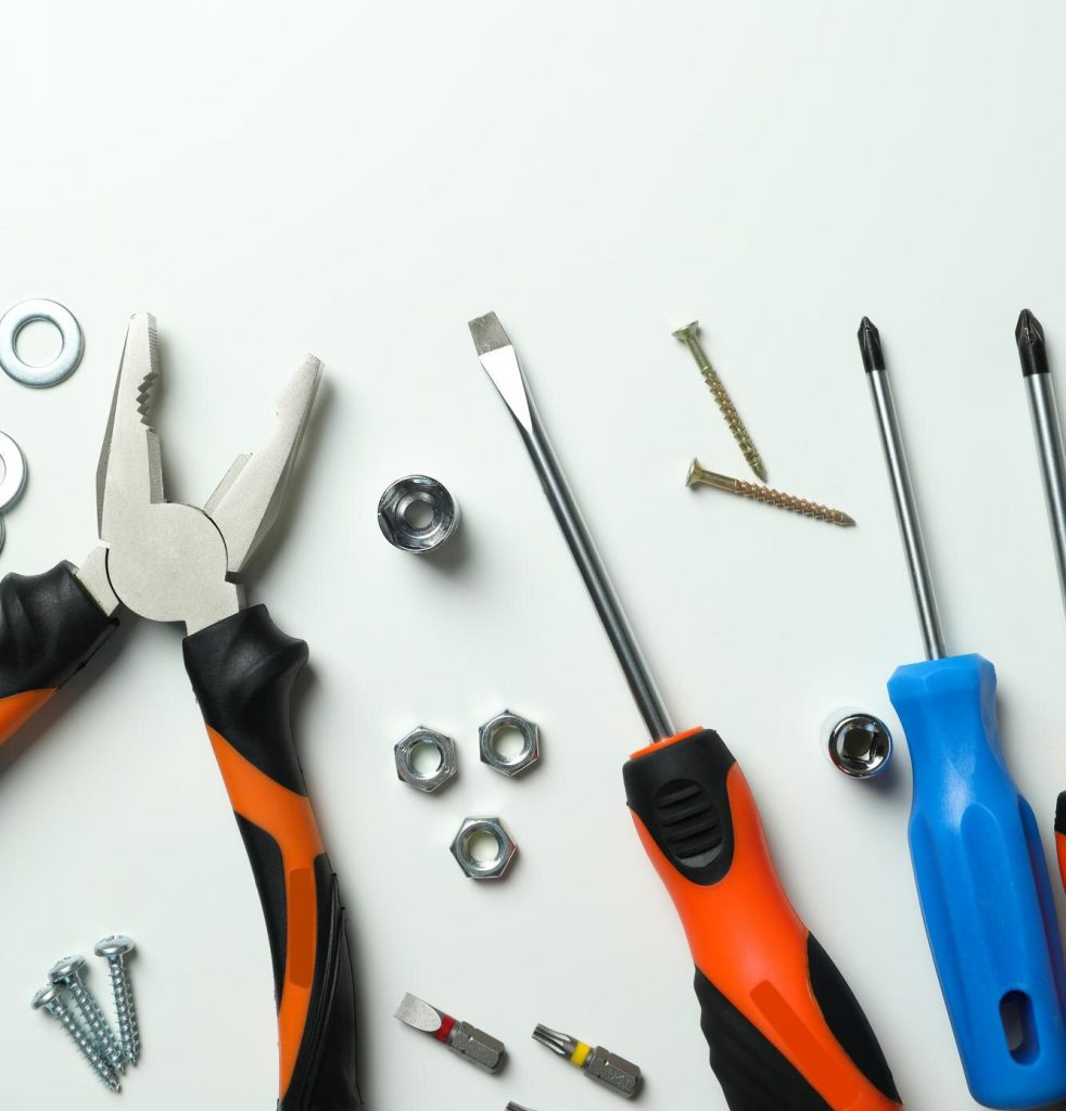 Work Tools White Background